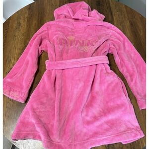 Y2K Pink Victoria's Secret Hot Pink Fuzzy Short Plush Robe  Size XS/S